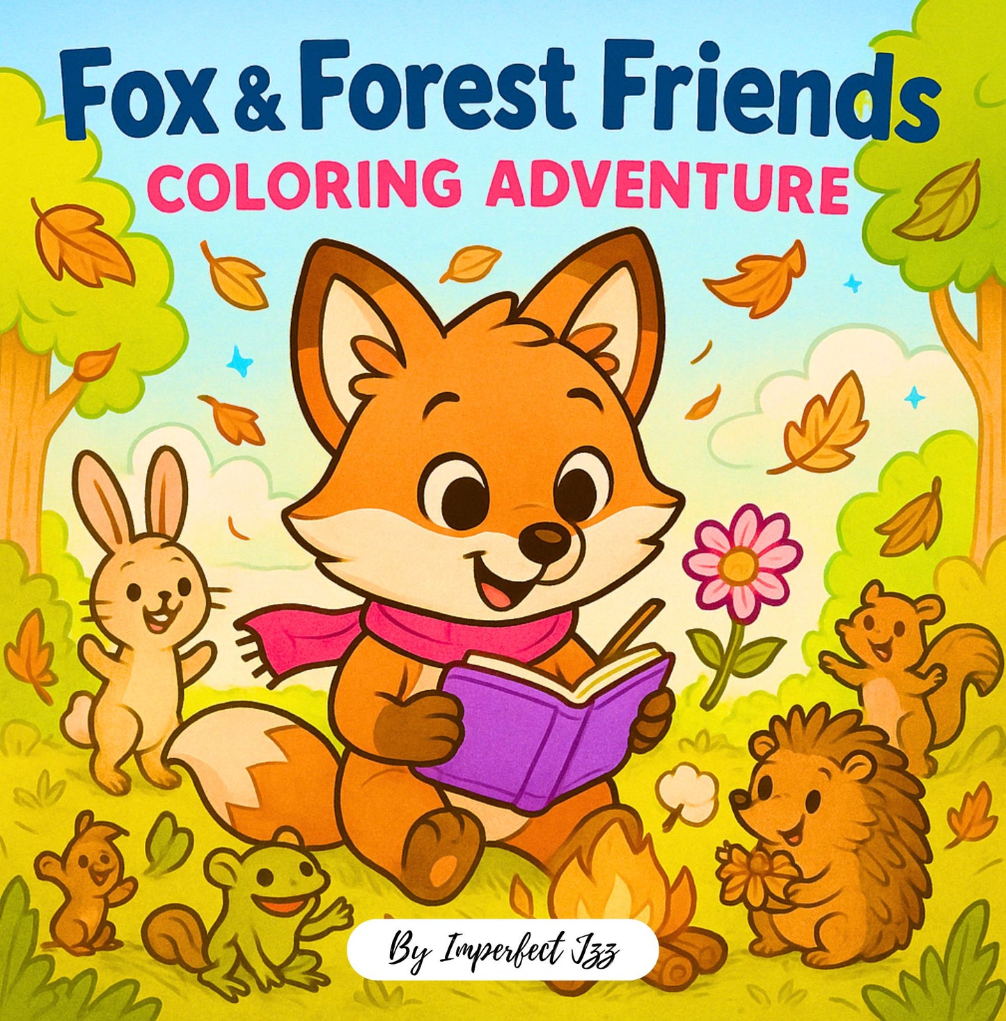 Fox & Forest Friends Coloring Adventure (50 pages)